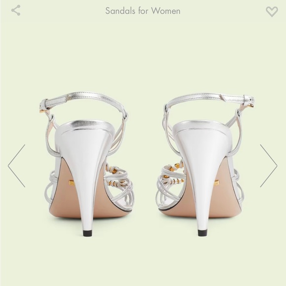 Silver metallic leather
Interlocking G with crystal
3.7" heel height
Made 🇮🇹 - Picture 5 of 6